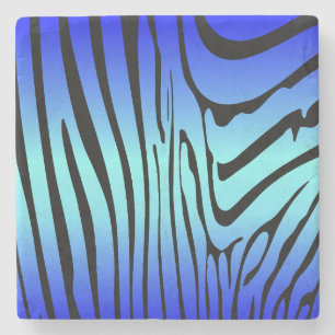 Dessous-de-verre En Pierre Zesty Zebra Blue