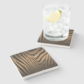 Dessous-de-verre En Pierre Zesty Zebra Brown (Côté)