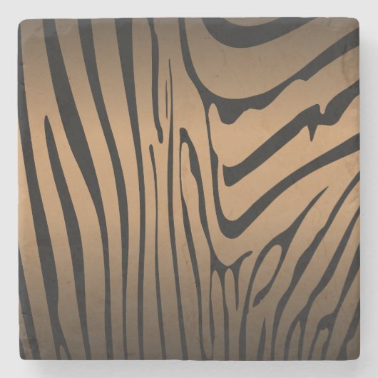 Dessous-de-verre En Pierre Zesty Zebra Brown (Devant)
