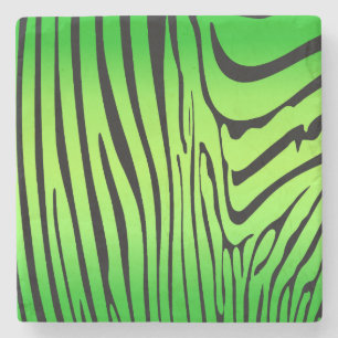 Dessous-de-verre En Pierre Zesty Zebra Green