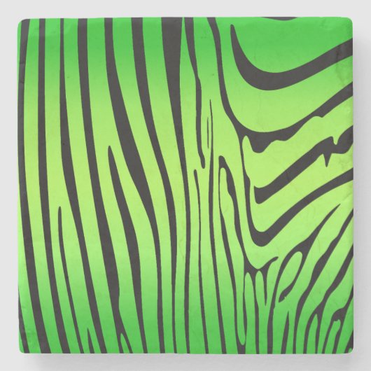 Dessous-de-verre En Pierre Zesty Zebra Green (Devant)