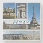 Dessous-de-verre En Pierre zFR032 TOUR EIFFEL et PARIS, France, Europe, (Devant)