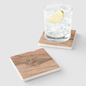 Dessous-de-verre En Pierre Zion Chipmunk sur Red Rocks (Côté)