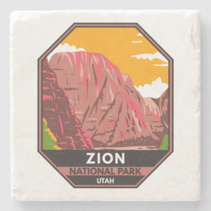 Dessous-de-verre En Pierre Zion National Park Utah Vintage