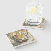 Dessous-de-verre En Pierre Zoo de Tiger Michigan (Côté)