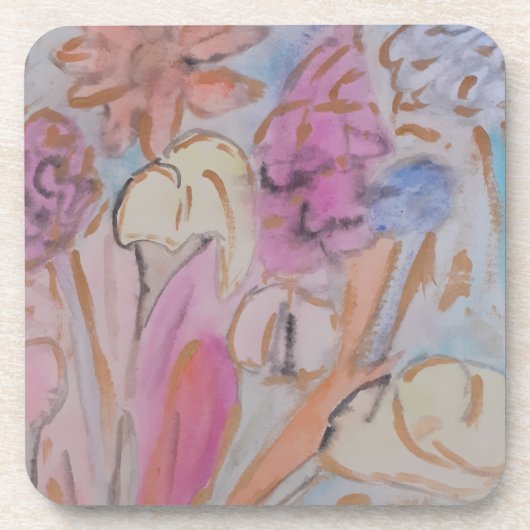 Dessous de verre en plastique Abstrait Pastel Flor (Devant)