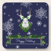 Dessous de verre en plastique Blue Reindeer (Devant)