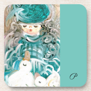 Dessous de verre en plastique brillant avec dossie