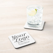 Dessous de verre en plastique carré avec logo pers (Côté Droit)