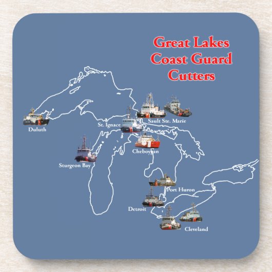 Dessous de verre en plastique de la Garde côtière  (Devant)