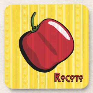 Dessous de verre en plastique de piment rocoto