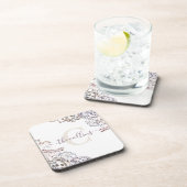 Dessous de verre en plastique dur à fleurs séchées (Côté Droit)