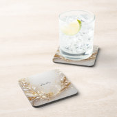 Dessous de verre en plastique dur à or blanc (Côté Droit)