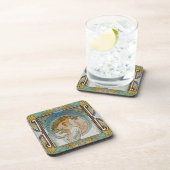 Dessous de verre en plastique dur Alphonse Mucha s (Côté Droit)