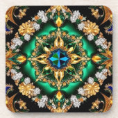 Dessous de verre en plastique dur aux couleurs bré (Devant)