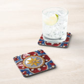 Dessous de verre en plastique dur aux couleurs col (Côté Droit)