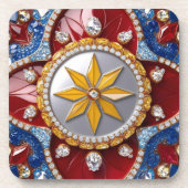 Dessous de verre en plastique dur aux couleurs col (Devant)