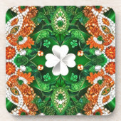 Dessous de verre en plastique dur aux couleurs irl (Devant)