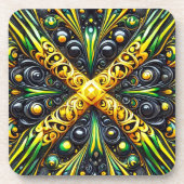 Dessous de verre en plastique dur aux couleurs jam (Devant)