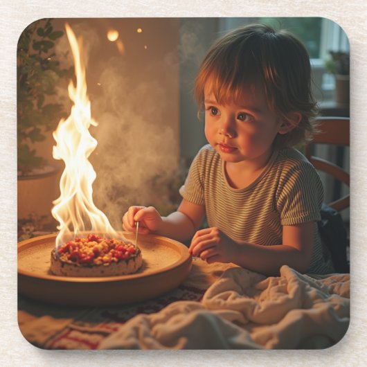 Dessous de verre en plastique dur avec arrière - p (Devant)