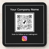 Dessous de verre en plastique dur avec code QR (Devant)