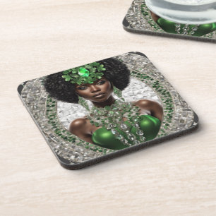 Dessous de verre en plastique dur avec dossier en 