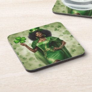 Dessous de verre en plastique dur avec dossier en 