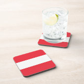 Dessous de verre en plastique dur avec drapeau d'A (Côté Droit)