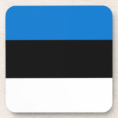 Dessous de verre en plastique dur avec drapeau d'E (Devant)