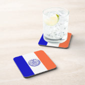 Dessous de verre en plastique dur avec drapeau de  (Côté Droit)