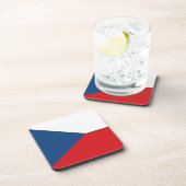 Dessous de verre en plastique dur avec drapeau de (Côté Droit)