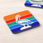 Dessous de verre en plastique dur avec drapeau de (Côté gauche)