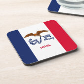 Dessous de verre en plastique dur avec drapeau de  (Côté gauche)