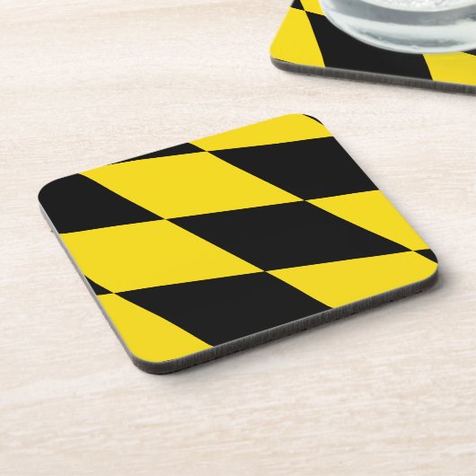 Dessous de verre en plastique dur avec drapeau de (Côté gauche)