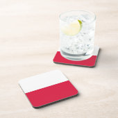 Dessous de verre en plastique dur avec drapeau de  (Côté Droit)