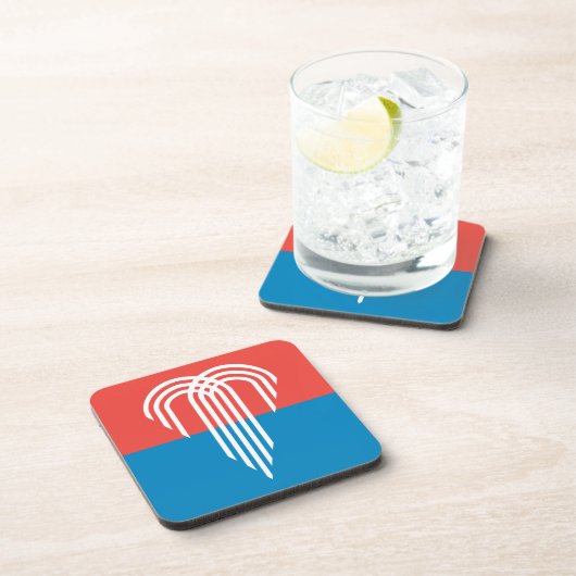 Dessous de verre en plastique dur avec drapeau de (Côté Droit)