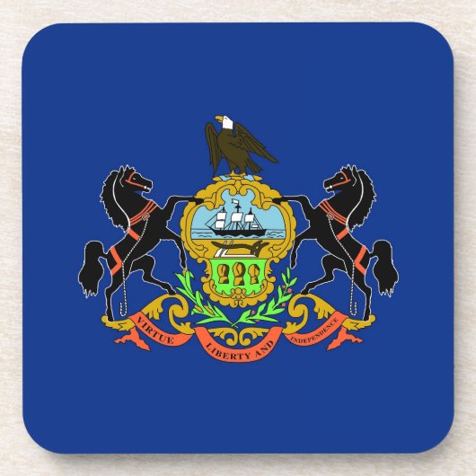 Dessous de verre en plastique dur avec drapeau de  (Devant)