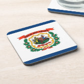 Dessous de verre en plastique dur avec drapeau de  (Côté gauche)