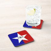 Dessous de verre en plastique dur avec drapeau de  (Côté Droit)