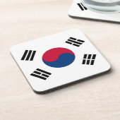 Dessous de verre en plastique dur avec drapeau de  (Côté gauche)