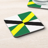 Dessous de verre en plastique dur avec drapeau de  (Côté gauche)