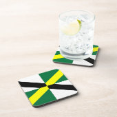 Dessous de verre en plastique dur avec drapeau de  (Côté Droit)