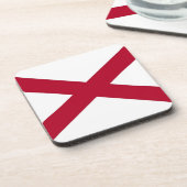 Dessous de verre en plastique dur avec drapeau de  (Côté gauche)