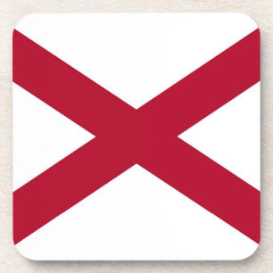 Dessous de verre en plastique dur avec drapeau de 