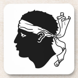 Dessous de verre en plastique dur avec drapeau de 