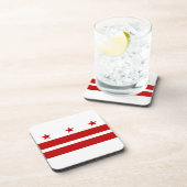 Dessous de verre en plastique dur avec drapeau de  (Côté Droit)