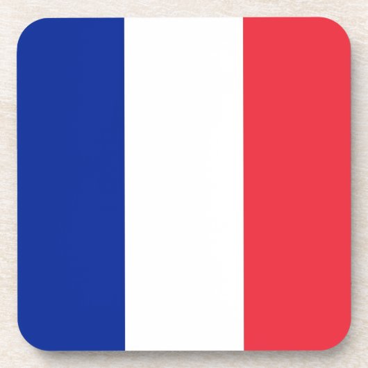 Dessous de verre en plastique dur avec drapeau de  (Devant)