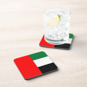 Dessous de verre en plastique dur avec drapeau des (Côté Droit)