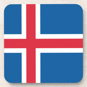 Dessous de verre en plastique dur avec drapeau d'I