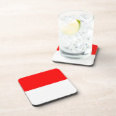 Dessous de verre en plastique dur avec drapeau d'I (Côté Droit)